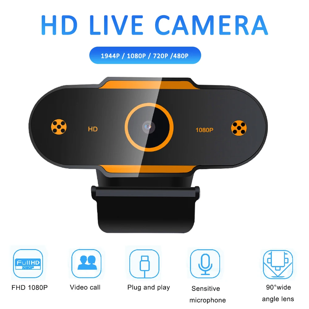 

Auto Focus 1080P HD Webcam web camera Built-in Microphone Samrt webcam for Live Broadcast Video Calling Home Conference Work