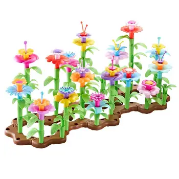 

104Pcs/Set Kids DIY Assembly Toy Garden Build Blocks Flower Building Toy Educational Toy For Children