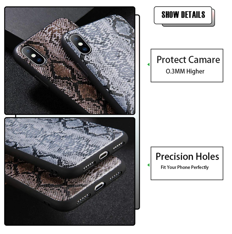 Lovebay чехол кожа змеи, зерно телефонные чехлы для iphone X Case мягкий Животные Печатный чехол-накладка на заднюю крышку для iphone 6 6S 7 8 плюс XS Max X XR