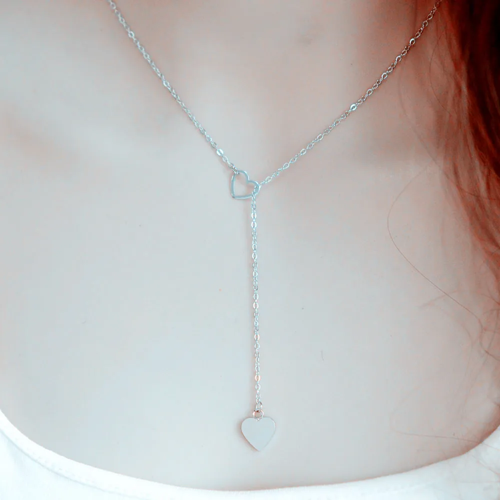 Новая мода трендовые ювелирные изделия медное сердце цепь звено ожерелье подарок для женщин Девушка