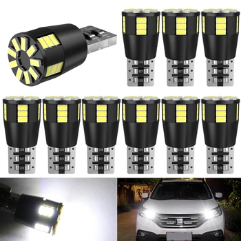 

10X T10 Led Car Clearance Light Interior Bulb Canbus Error Free White LED 12V Car Side Wedge Light Parking Lamp Bulb Car Styling