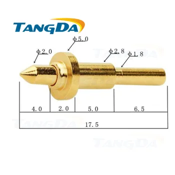 

Tangda pogo pin 5*17.5mm currents 1A spring probe electrode signal gold-plated pin battery connector 5 17.5 mm male