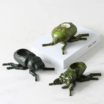 

Resin Beetle Candle Holder Creative Animal Ornaments Children's Room Decoration