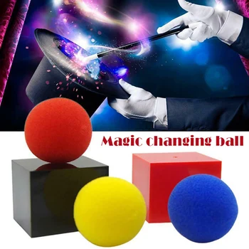 

Magic Box In and Out Box with 3 Sponge Balls Magic Trick Performance Parties Props FJ88