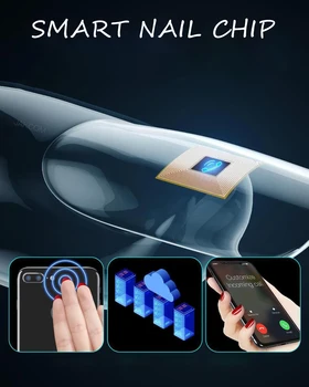Uña inteligente multifunción, nuevo Chip multifunción, sin carga, NFC, para llamada de teléfono, autodefensa