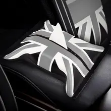 Автомобильный тканевый ящик из искусственной кожи, автомобильный держатель для салфеток, держатель салфетки, коробка для автомобильных сидений, автомобильные аксессуары для BMW Mini