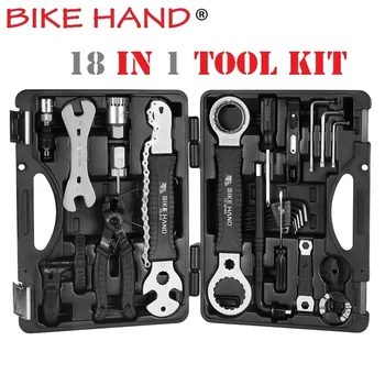 

Bike Hand 18 in1 Bicycle Multifunction Repair Tool Kit Crank Bottom Bracket Chain Remove Installation Tool Set Family Toolbox