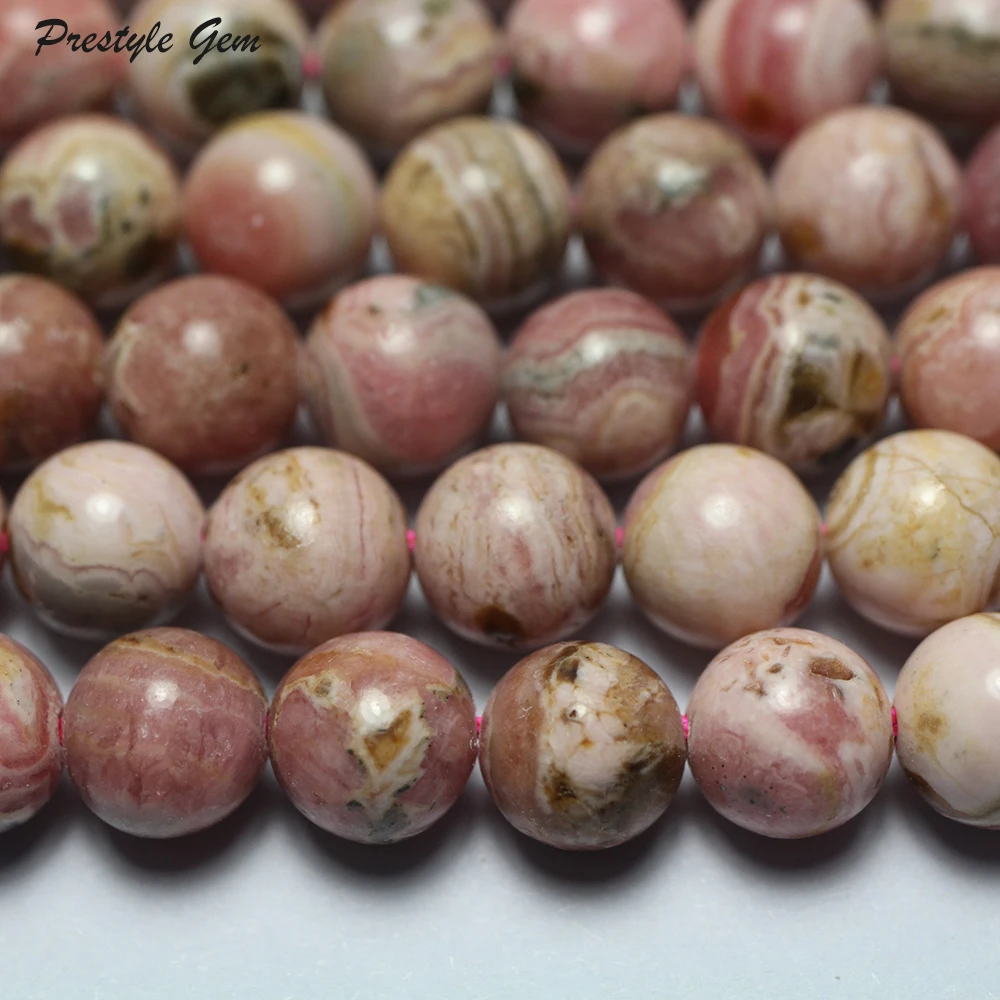 Meihan natural 8-8.8mm Rhodochrosite (1 strand) smooth round loose beads for jewelry making design | Украшения и аксессуары