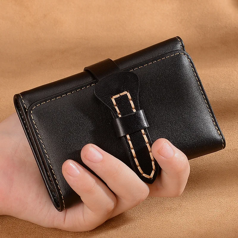 

New Style Key Genuine Leather Key Bag Multi-functional Women's Purse Cattlehide Card Bag Korean-style Cool Fashion