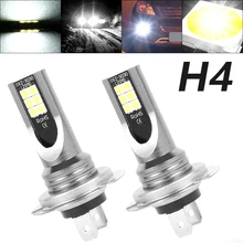 2PCS H4 Car CSP LED Fog Lights Headlight Bulbs For Ford Focus 2 3 Mk2 Fiesta Fusion VW Polo Golf 7 4 6 5 MK4 Passat B5 B6