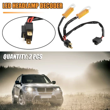 

1 pair 50w Car H4 LED Headlight Decoders Wiring ual Resistance Decoding Wire Eliminator for H4 HID Decoding Wire Harness
