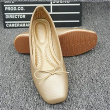 Обувь на плоской подошве в европейском стиле г. Новая модная Осенняя Женская обувь в Корейском стиле тонкие туфли на плоской подошве с квадратным носком и бантом