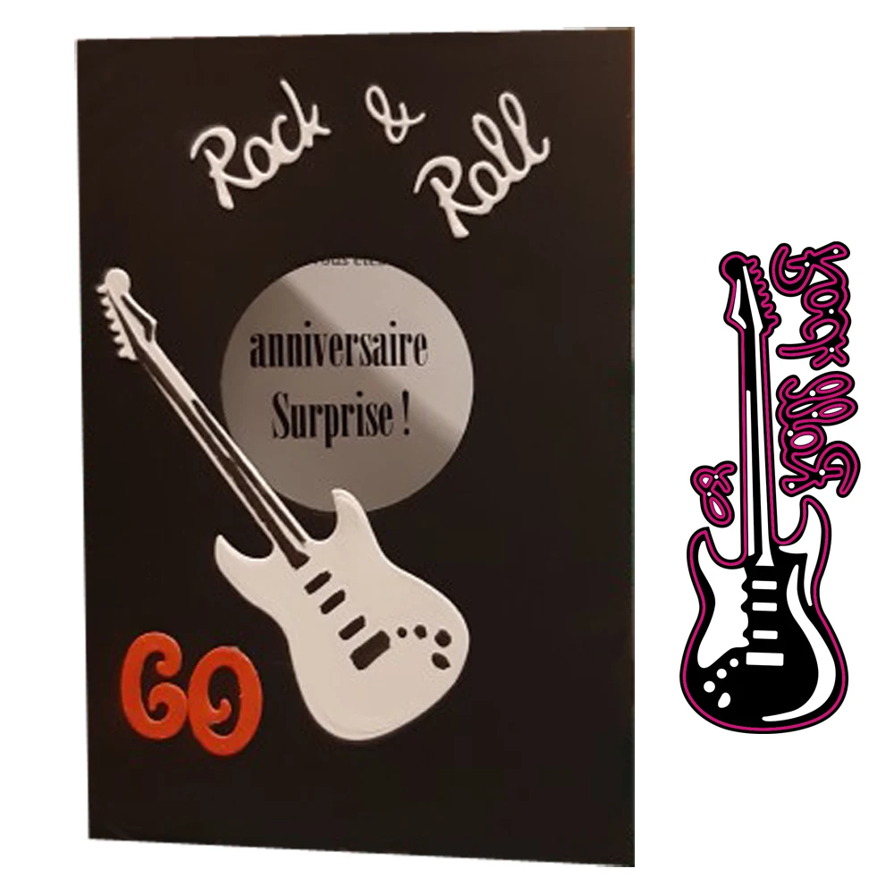 

Guitar Musical Metal Cutting Dies Stencils For DIY Scrapbooking Paper Card Decorative Craft Dies Embossing Die Cuts New