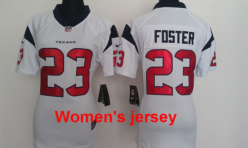 A+++ женщины дамы Все Сшитые Хьюстон s Дамы 80 Andre Джонсон 23 Arian Foster 56 Brian Cushing 99 J.J. Ватт Джерси - Цвет: 28
