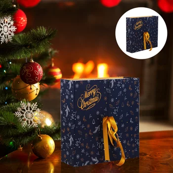 

1Pc Christmas Gift Box Safe Nice Fine Chic Gift Advent Calendar Box Holder Decor