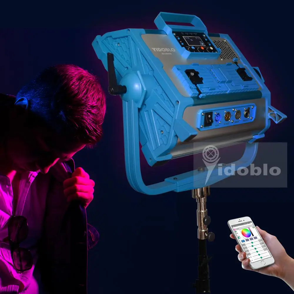 

200W RGB Video LED Lamp Yidoblo AI-2000C Photography Panel LED Light Soft Lighting for Studio Video Film Shooting Bluetooth APP