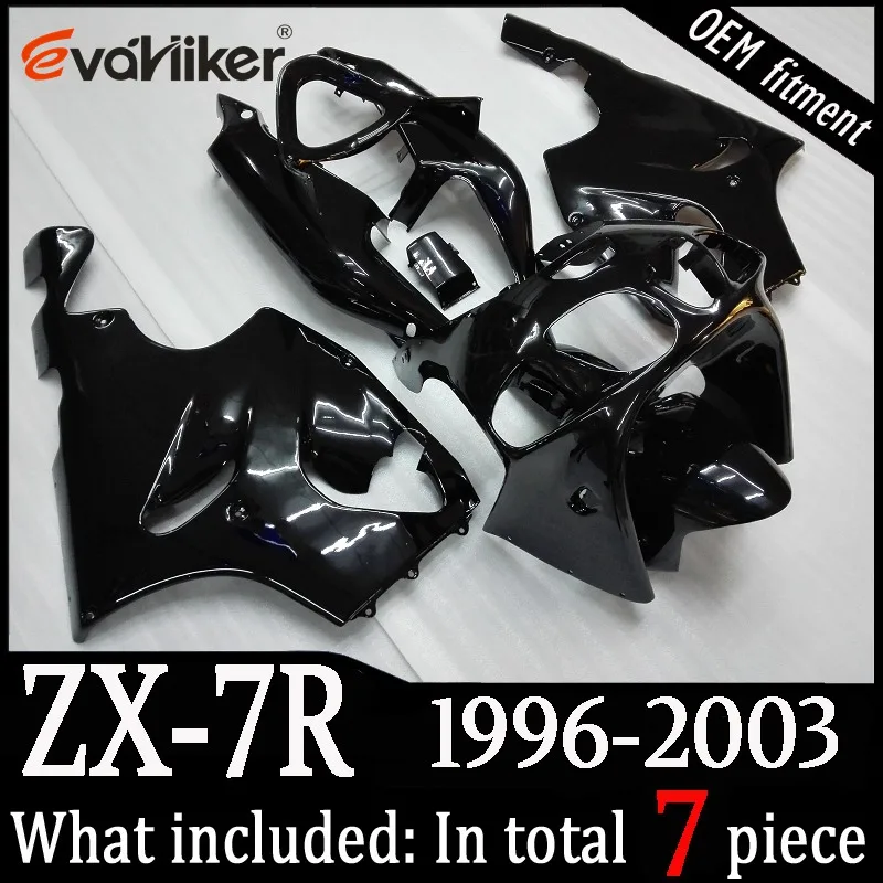 Custom motorcycle plastic cover for ZX7R 1996-2003 ABS motor panels silver+gifts