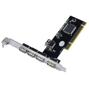 

PCI Controller Card Adapter USB 2.0 Expansion Card 4 Port 480Mbps High Speed VIA HUB PCI Cards JHP-Best