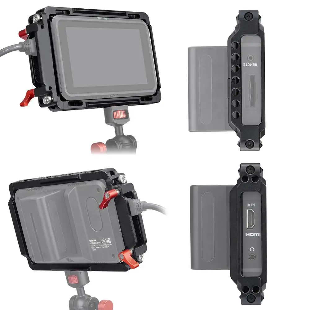 Gaiola com Built-in Ferroviário e Cabo Sunhood para Atmos v e Shinobi Andycine Monitor Nato Hdmi Extra Braçadeira Ninja - Image 4