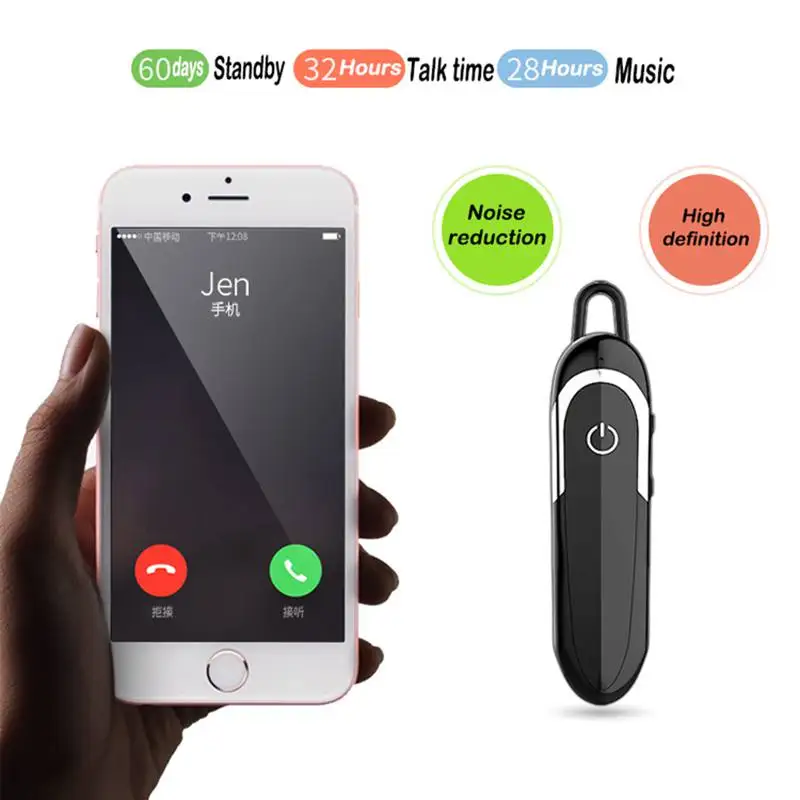 AAAE топ-Hands-Free беспроводные Bluetooth наушники Bluetooth гарнитура наушники вкладыши с микрофоном наушники чехол для телефона Pc
