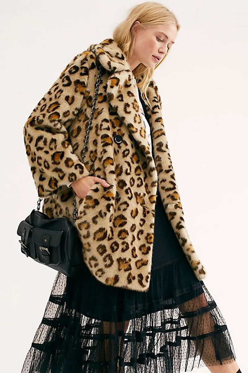 Новое модное пальто, Женское пальто с длинным рукавом, женское леопардовое пальто, теплое зимнее женское пальто, женское плотное зимнее пальто с карманами