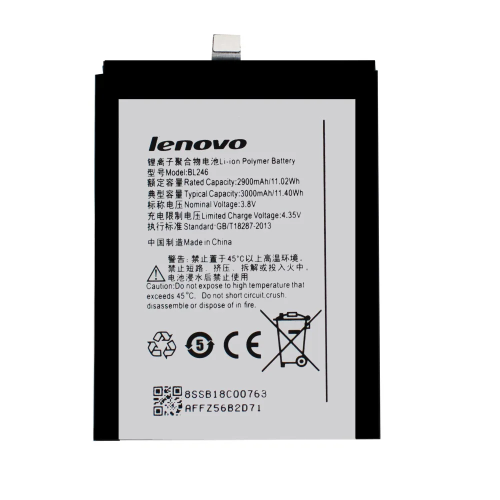 

5pcs/lot Battery For Lenovo Vibe Shot Vibe Max Z90 Z90-3 Z90-7 z90a40 3000mAh BL246 Original Phone Batteria AKKU In Stock
