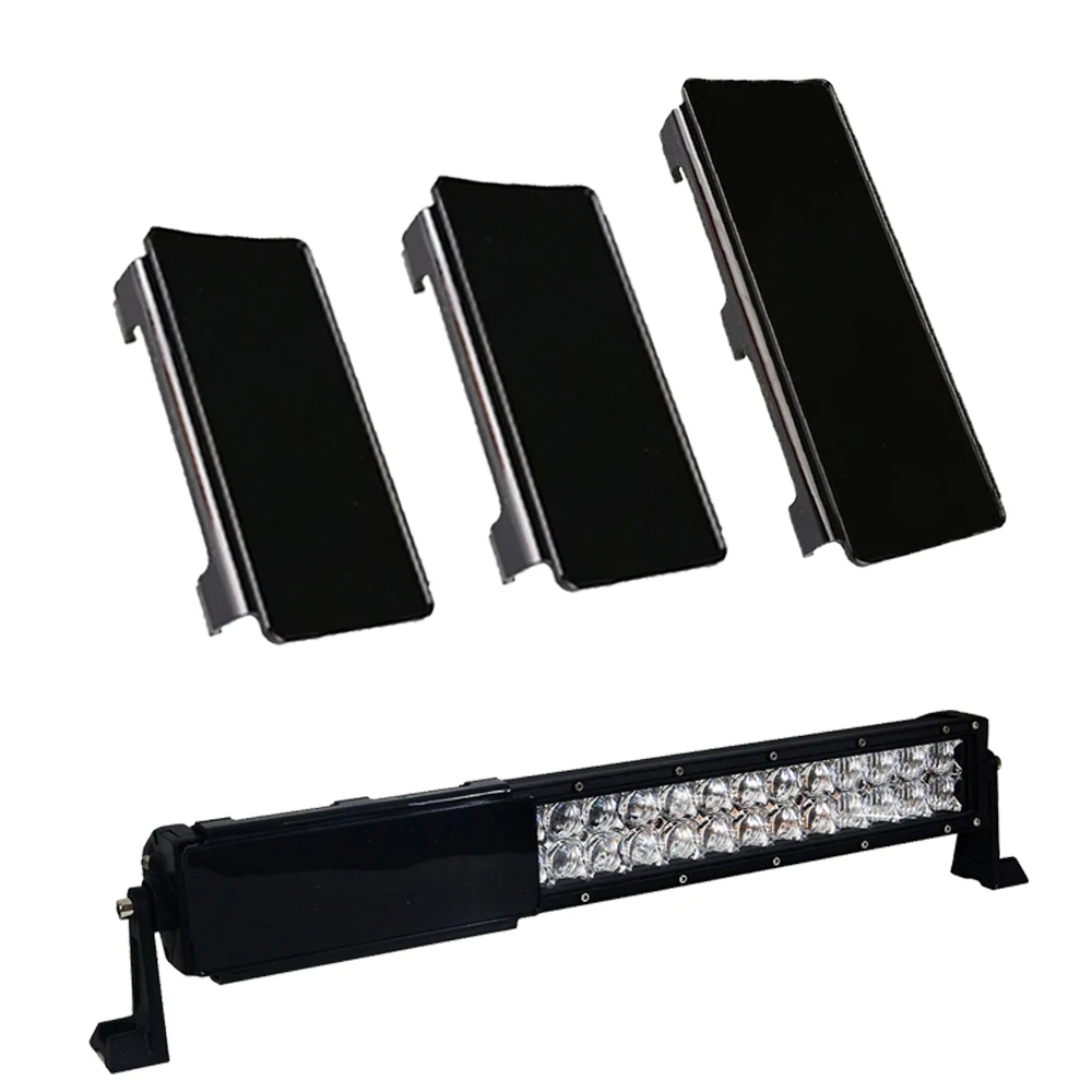 20inch Black Covers 2" дюймовый светодиодный светильник с защелкой на защитную крышку объектива 2x6''+ 1x" 6 цветов для 20-22'' 120 Вт внедорожников 4WD грузовиков лодок ATV SUV - Цвет: 20inch Black Covers
