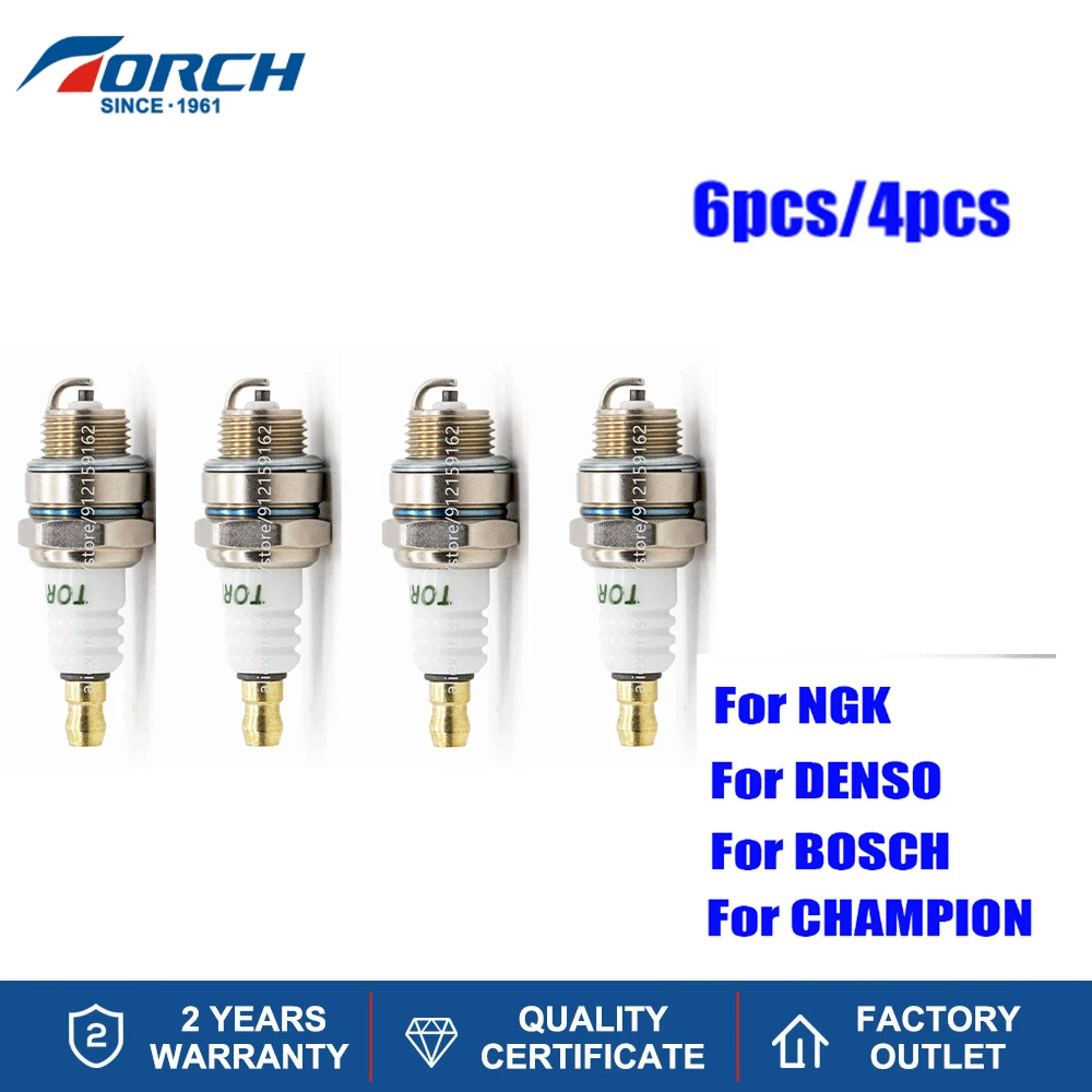 TORCH Spark Plug L7RTC Replace For Candle BPMR7A Denso W22MPRU Champion 858 XST2974 WSR6F for