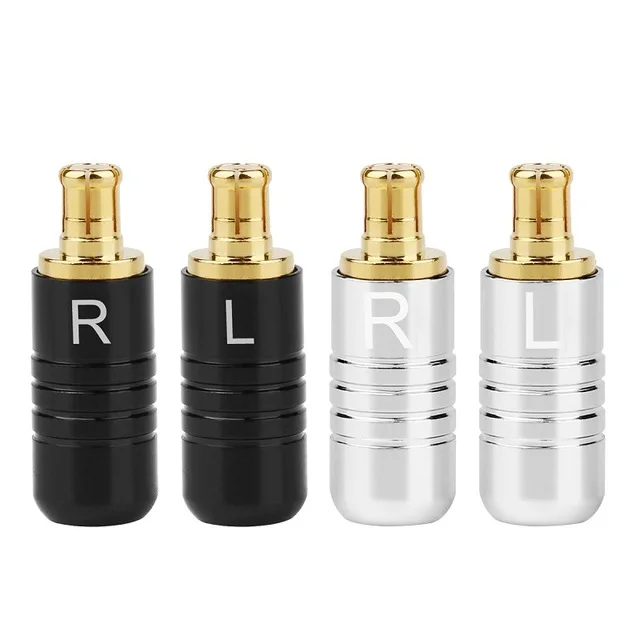 2pair A2DC Jack Headphone Splice Adapter For CKS1100 LS400 LS300 E40 E50 E70 Blk Earphone Male Connector HIFI Headphones Solder |