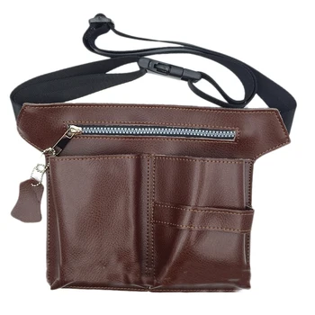 

Leather Hair Scissor Bag Clips Bag Hairdressing Barber Scissor Holsters Pouch Holder with Waist Shoulder Belt