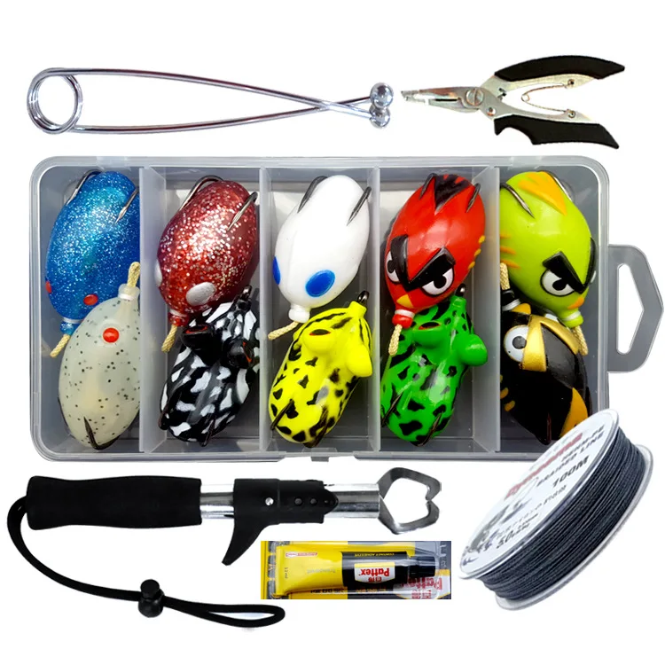 

Lure Set Blood Slot Hook Ray Frog Modified Blackfish Designed to Kill Entirely Handmade Lure Ott Egg Ray Frog