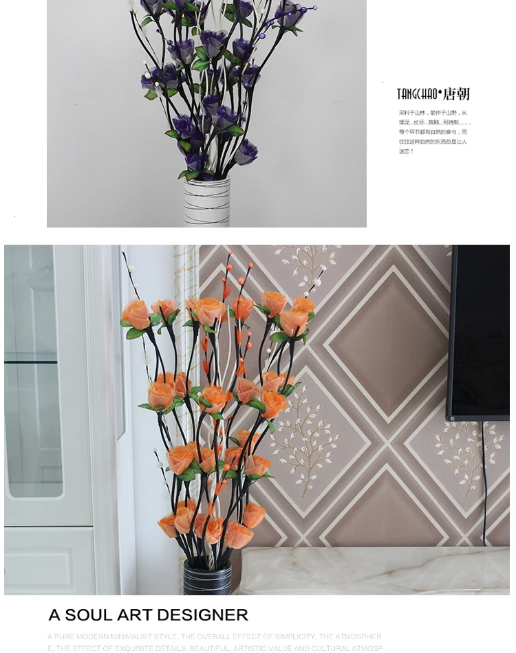 Ground Artificial Flower A Decoration Plastic Flower Botany Flower Arrangement Large Decorate Flower Tulips Simulation Bouquet