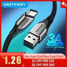 Vention kabel USB typu C do Huawei P40 3A szybkie ładowanie USB ładowarka USB C data przewód do Xiaomi Redmi note 8 kabel typu C Cabo