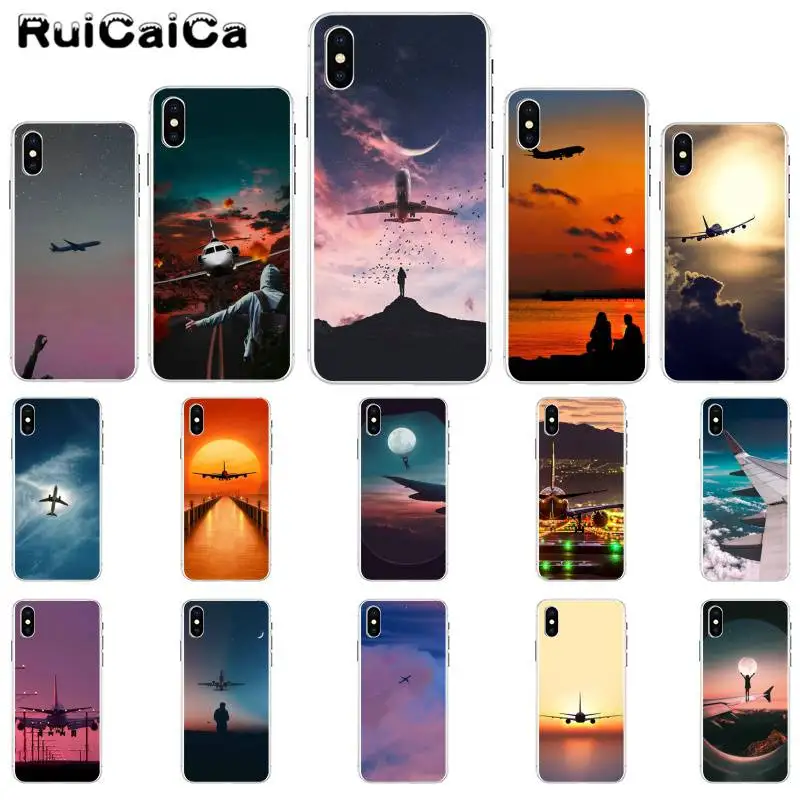 RuiCaiCa чехол для телефона с изображением самолета полета путешествий облака iPhone 11