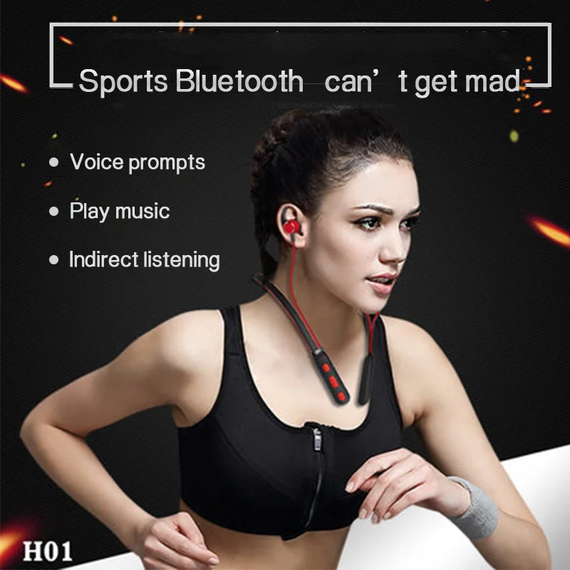 Популярные шейные Bluetooth наушники Caridite стерео беспроводные гарнитура для фитнеса