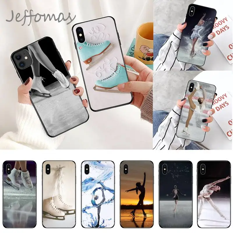 

Figure skating skates Phone Case for iPhone 11 12 mini pro XS MAX 8 7 6 6S Plus X 5S SE 2020 XR