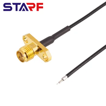 

10pcs SMA-KFD Two-Hole Rhombus Flangemounting RF Line to IPX Rf1.13 Ring Stripping Line