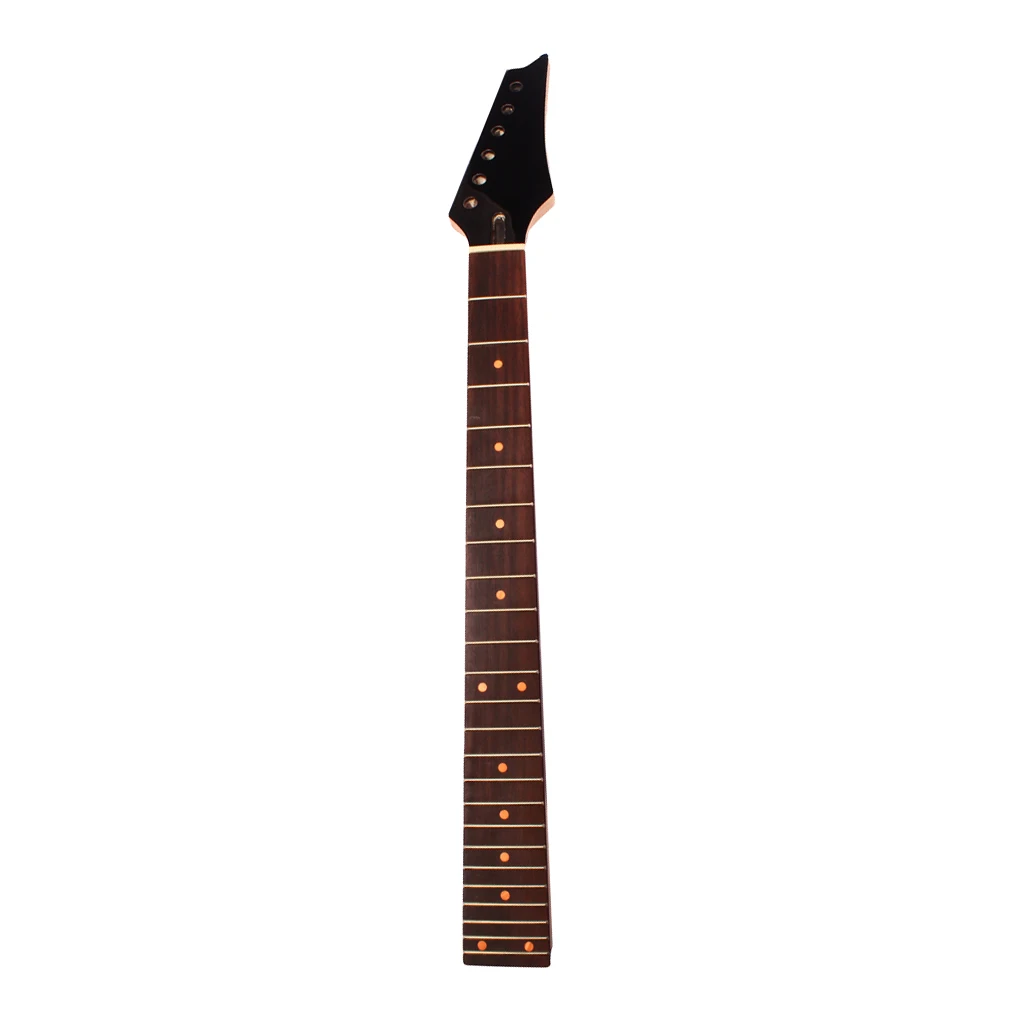 Electric Guitar Neck Maple Head Rosewood Fretboard 24 Fret for IBZ Parts Replacement Black