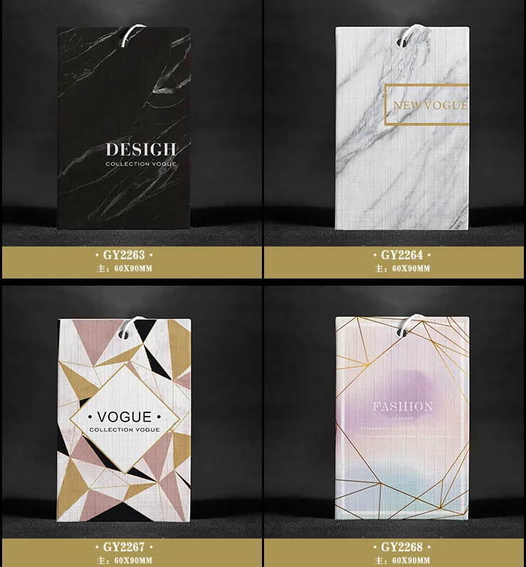 Пользовательские Высокие специальные Ленни шаблон бумаги Висячие бирки для одежды