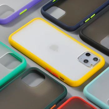 

2 PCS Hybrid Simple Matte Bumper Phone Case For iPhone 11 Pro Max XR XS Max 6S 8 7 Plus Shockproof Soft TPU Silicone Clear Cover