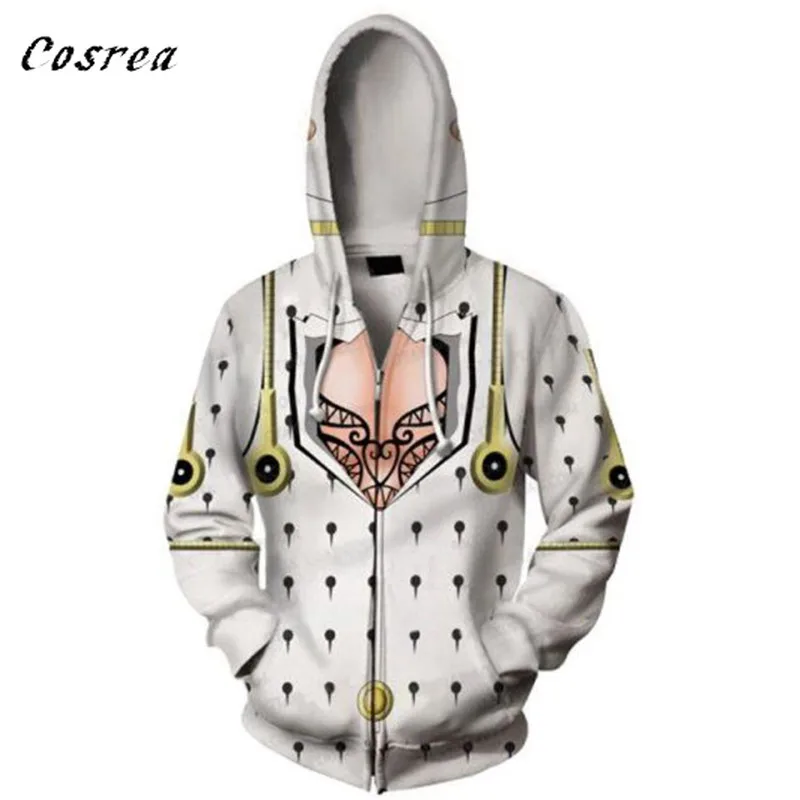 Jojo bizzare adventure Cosplay Hoodies Sweatshirt 3D print Mens