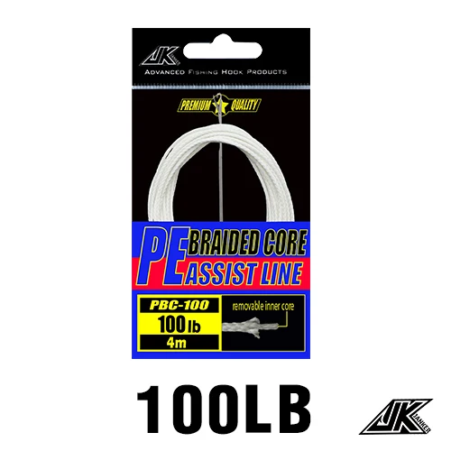 JK Braided Core PE Assist Line 100 200 250 300 400 LB Japanese Imports PE Line For Assist Hook Sea Braided Fishing Line Leader 100LB-4M