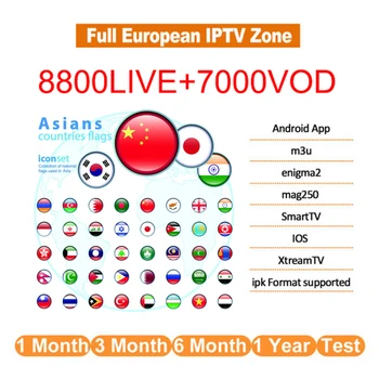 

IPTV Subscription China Mongolia Korea South Korea Japan Philippines Vietnam Laos For Smart TV Box PC Phone Enigma2 M3U Mag