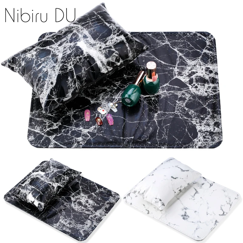 Nail Art Mat Practic Cushion Pillow Artificial Leather Manicure Table