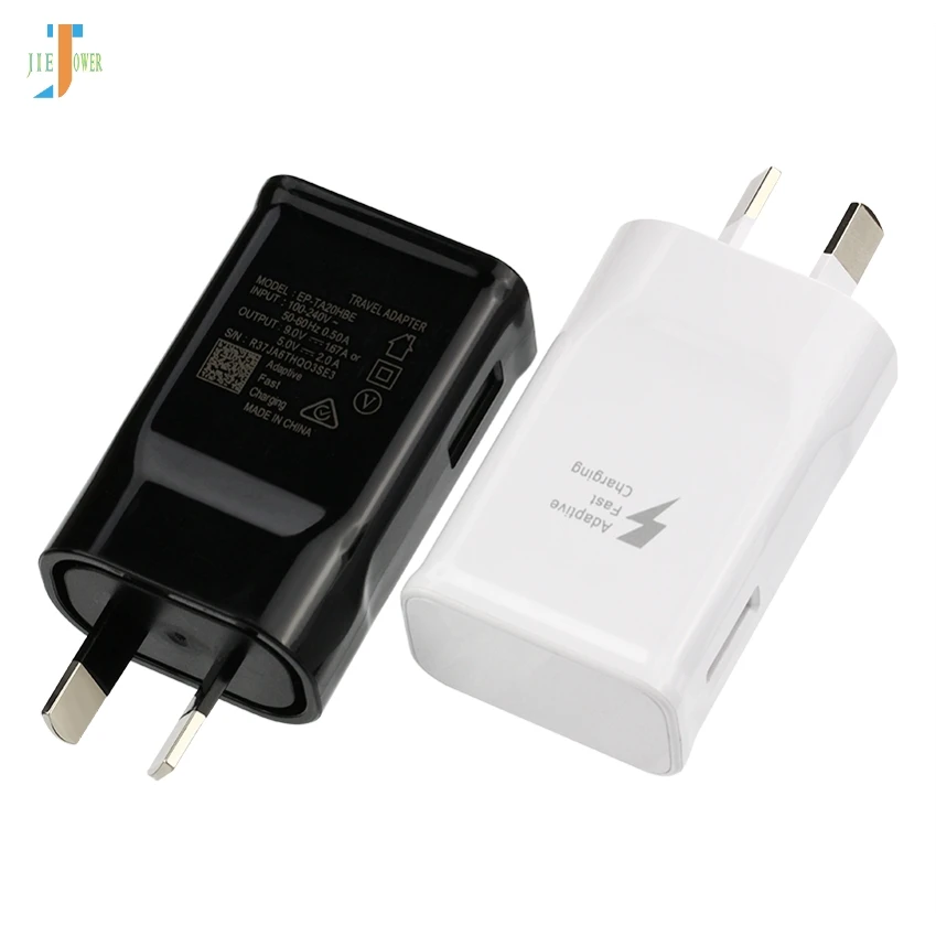 100 шт/лот быстрое зарядное устройство для Samsung Galaxy S6 Edge S7 Note 4 5 A510 A710 AU Plug настенное