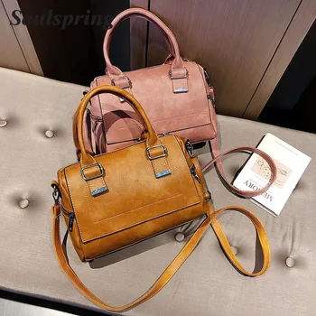 

Vintage Messenger Bags Totes Leather Ladies Designer Handbags High Quality Tassel Crossbody Shoulder Bag Boston Hand Bags