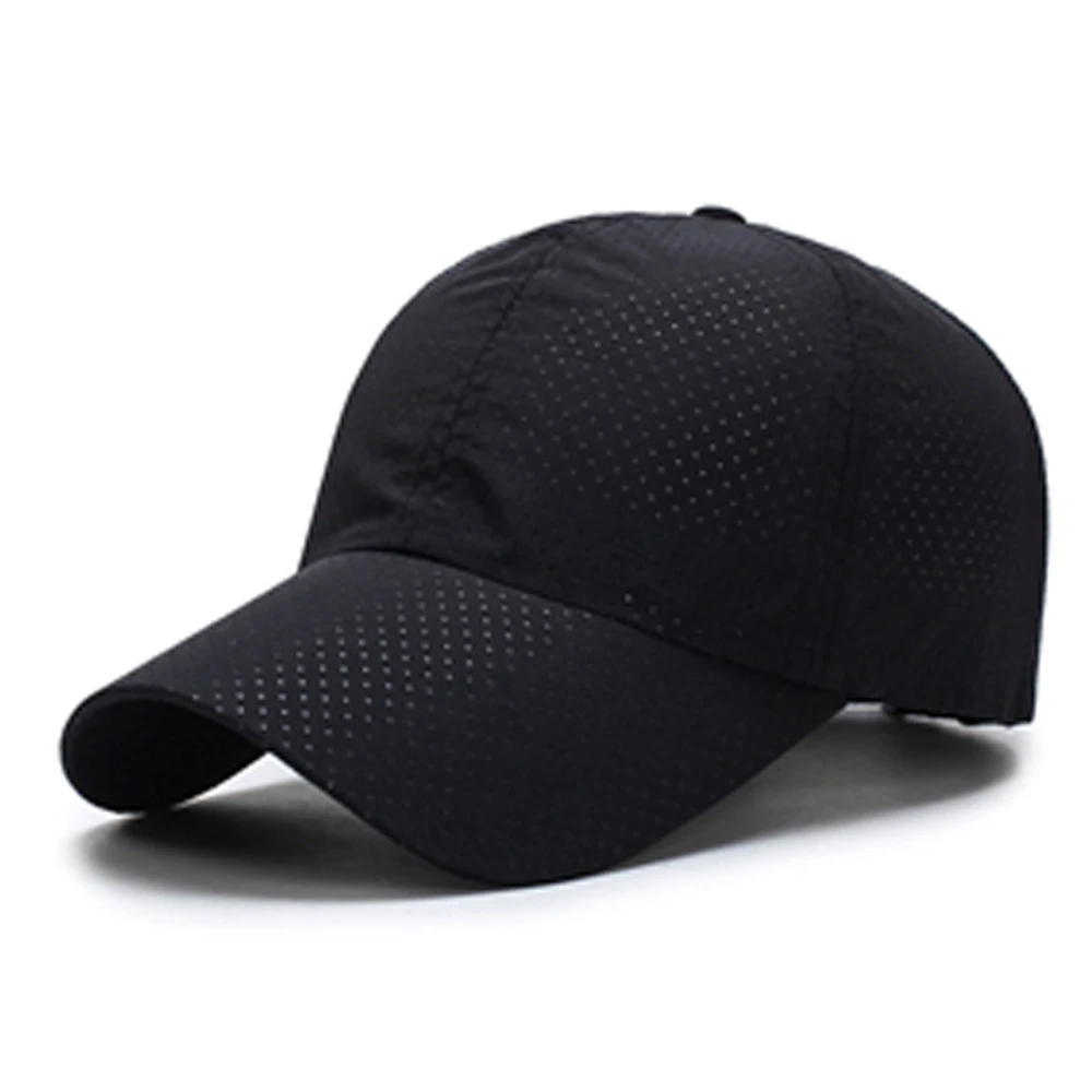Black DesolDelos, однотонная летняя бейсболка для мужчин, Snapback, Женская быстросохнущая сетка, дышащая Солнцезащитная шляпа, Мужская кепка, бейсболка - Цвет: Black
