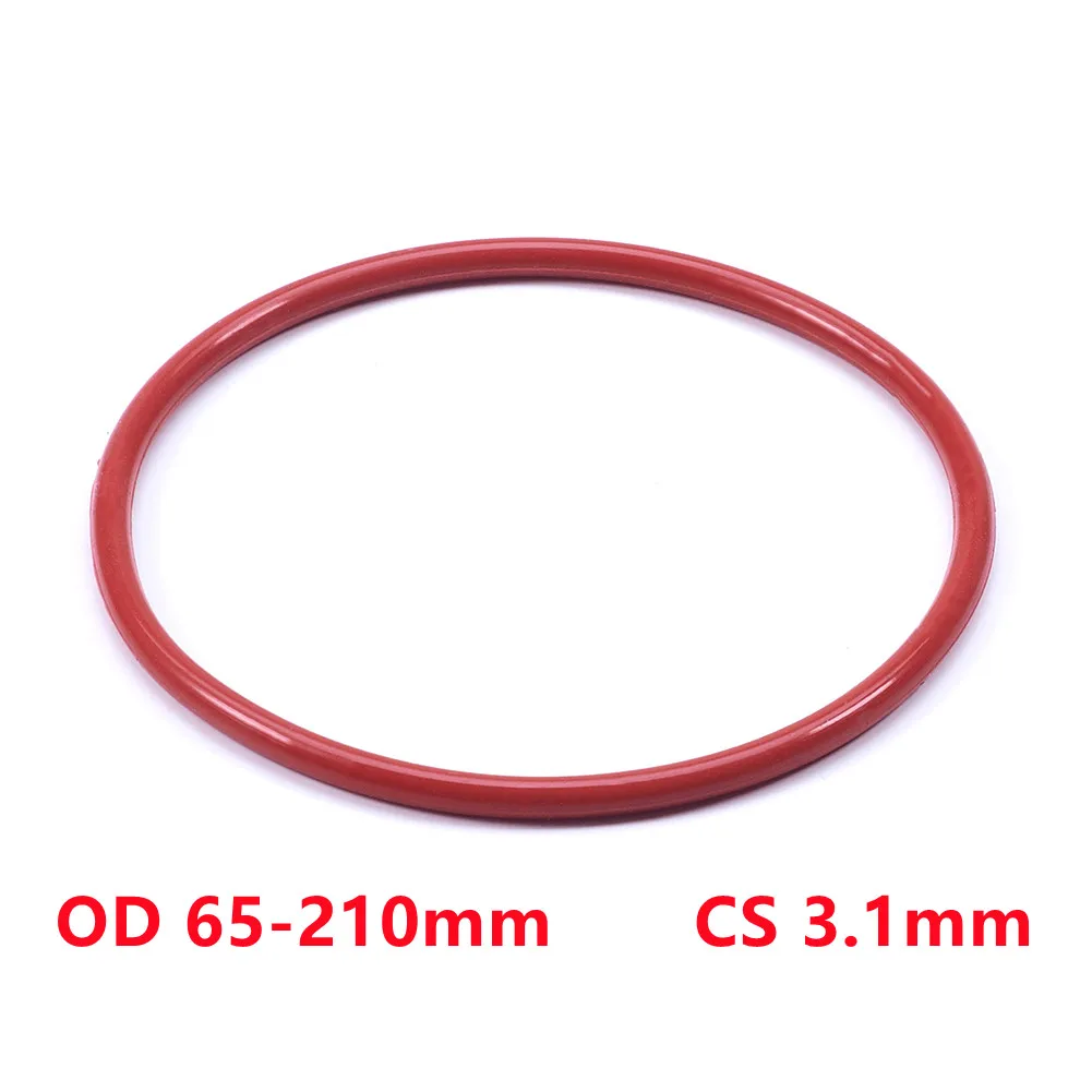 1x 105-210mm Dia Red Silicone O Ring Oil Seals Seal Washers Gaskets Grommets 