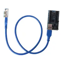 pci express riser card להוסיף על כרטיס PCIE Riser Card מתאם PCI Express USB 3.0 לגיוס Riser PCIE Extender PCIe x1 כדי יציאה כפולה PCI E X4 הרחבת כרטיס (5)