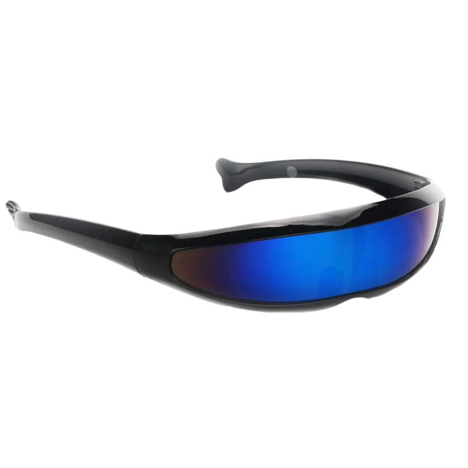 2 Stuks Futuristische Space Alien Zonnebrillen - Feestbril Met Regenboog Glazen Voor Party & Cosplay
